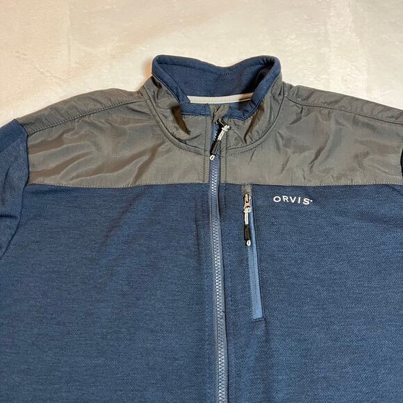 Orvis Men's Bonded Mesh Full Zip Jacket Size X-Large Winter Casual Lightweight - Picture 3 of 8